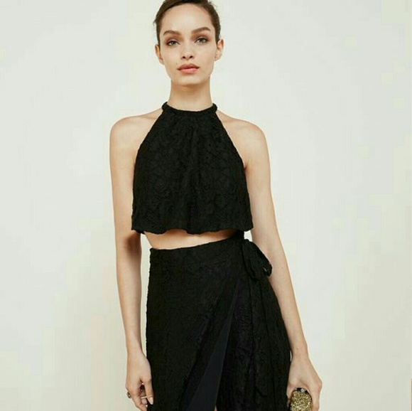 Reformation Harper Black Lace 2 Piece Set XS - Picture 2 of 4